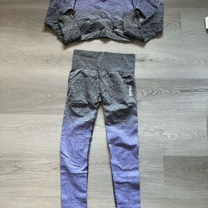 Gymshark Gray and Blue Leggings for Active Comfort